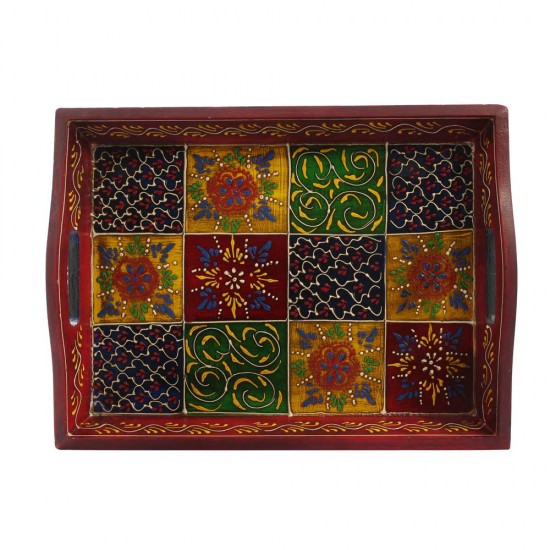 Hand Painted Wooden Serving Tray Hand Painted Wooden Serving Tray