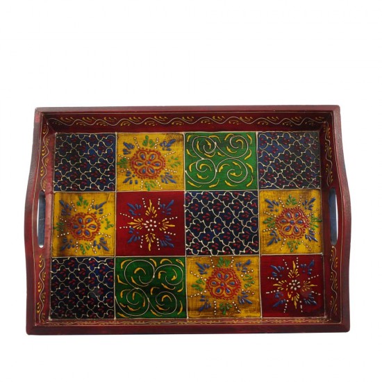 Hand Painted Wooden Serving Tray