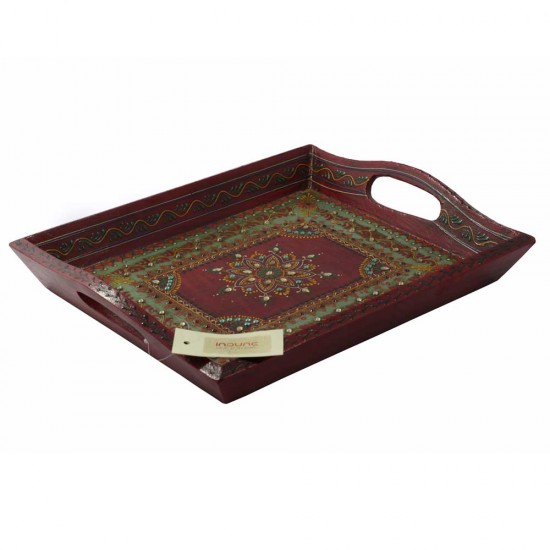 Hand Painted Wooden Serving Tray Hand Painted Wooden Serving Tray