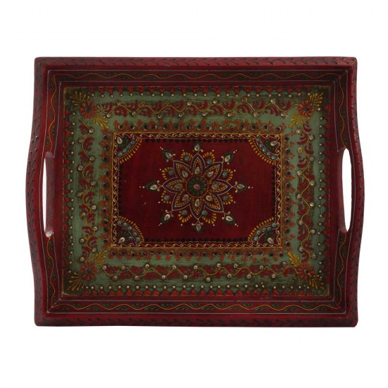 Hand Painted Wooden Serving Tray Hand Painted Wooden Serving Tray