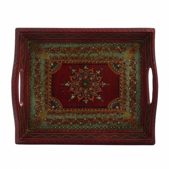 Hand Painted Wooden Serving Tray Hand Painted Wooden Serving Tray