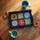 Indune Wooden and Ceramic Tile Tray Wood-ceramic-serving-tray