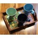 Indune Wooden and Ceramic Tile Tray Wood-ceramic-serving-tray