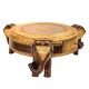 Wooden Three Elephant Chowki with Drawer - Brass Art (Dia- 16 inches) Wooden Three Elephant Chowki with Drawer - Brass Art (Dia- 16 inches)