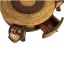 Wooden Three Elephant Chowki with Drawer - Brass Art (Dia- 16 inches) Wooden Three Elephant Chowki with Drawer - Brass Art (Dia- 16 inches)