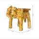 Wooden Elephant Bass Art - Distressed Cream Wooden Elephant Bass Art - Distressed Cream