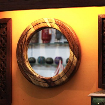 Wooden Round Mirror Frame