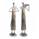 Tribal Women at Farm - Tealight Candle Holder, Iron, ht 13 Inch Chrome (Set of Four) Tribal Women at Farm - Tealight Candle Holder, Iron, ht 13 Inch Chrome (Set of Four)