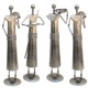 Tribal Women at Farm - Tealight Candle Holder, Iron, ht 13 Inch Chrome (Set of Four) Tribal Women at Farm - Tealight Candle Holder, Iron, ht 13 Inch Chrome (Set of Four)
