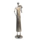 Tribal Women at Farm - Tealight Candle Holder, Iron, ht 13 Inch Chrome (Set of Four) Tribal Women at Farm - Tealight Candle Holder, Iron, ht 13 Inch Chrome (Set of Four)