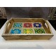 Ceramic Tile -Blocked Wooden Serving Tray (6 Tile , 8 x 12 Inches) Ceramic Tile -Blocked Wooden Serving Tray (6 Tile , 8 x 12 Inches)