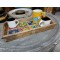 Ceramic Tile -Blocked Wooden Serving Tray (8 Tile , 8 x 15 Inches)