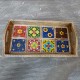 Ceramic Tile -Blocked Wooden Serving Tray (8 Tile , 8 x 15 Inches) Ceramic Tile -Blocked Wooden Serving Tray (8 Tile , 8 x 15 Inches)