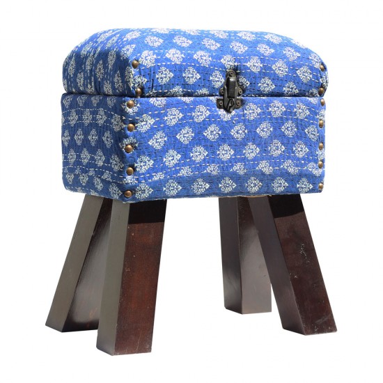Wooden Cushioned Stool with Box Wooden Cushioned Stool with Box