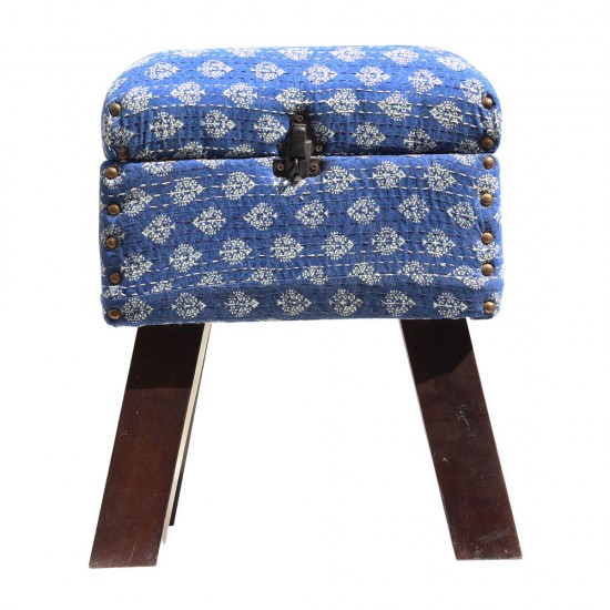 Wooden Cushioned Stool with Box Wooden Cushioned Stool with Box