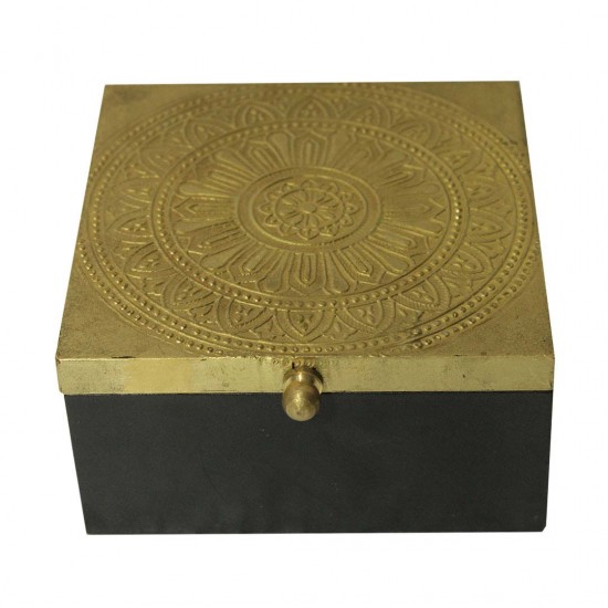 Embossed Brass Art Tea Coaster- Set of 6 in a Box. Embossed Brass Art Tea Coaster- Set of 6 in a Box.