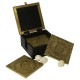 Embossed Brass Art Tea Coaster- Set of 6 in a Box. Embossed Brass Art Tea Coaster- Set of 6 in a Box.