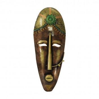 Wall hanging - Tribal Woman Metal Face Mask 