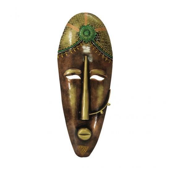 Wall hanging - Tribal Woman Metal Face Mask 