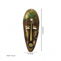 Wall hanging - Tribal Woman Metal Face Mask 