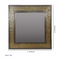 Brass-art Square Mirror 