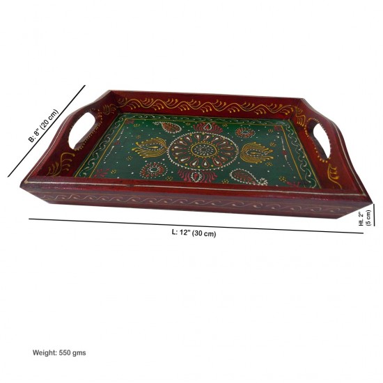 Traditional Handpainted Tray - Set of 2