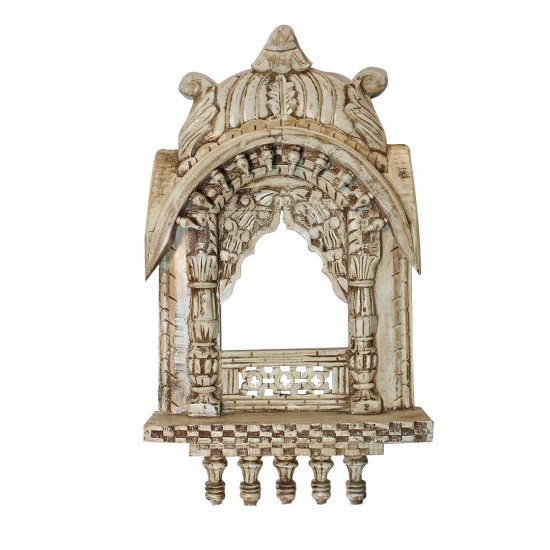 Distressed White Jharokha ht. 27 Inches Distressed White Jharokha ht. 27 Inches
