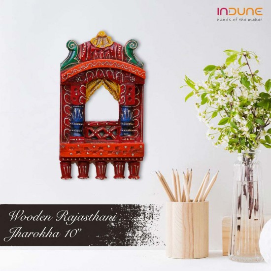 Traditional Painted Jharokha - 10 Inches