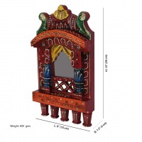 Traditional Painted Jharokha - 10 Inches