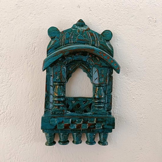 Distressed Blue Jharokha - 10 Inches Distressed Blue Jharokha - 10 Inches