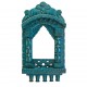 Traditional Painted Jharokha 16 Inches Distressed Blue Traditional Painted Jharokha 16 Inches Distressed Blue
