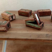 Distressed Hajjam (Barber) Box Handmade using Reclaimed Wood