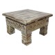 Distressed White Chowki/Bajot Distressed White Chowki/Bajot