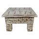 Distressed White Chowki/Bajot Distressed White Chowki/Bajot