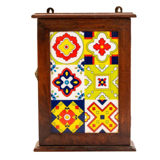 Colourful Tile Art Key Box