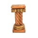 Antique Mettalic Twisted Rope Wooden Pillar  height 18 Inch