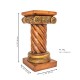 Antique Mettalic Twisted Rope Wooden Pillar  height 18 Inch