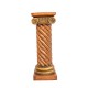Antique Mettalic Twisted Rope Wooden Pillar height 24 Inch