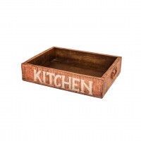 Distresed Pink Wooden Kitchen organizer