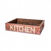 Distresed Pink Wooden Kitchen organizer