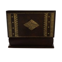 Wooden Jewellery Box - Brass Art