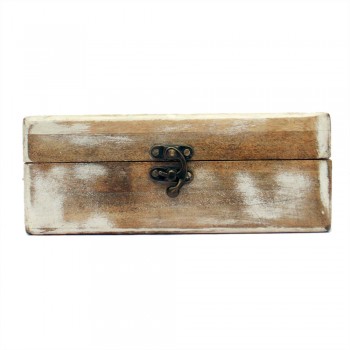Wooden Box - White Distress 