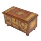 Wooden Jewellery Box Brass Art with 3 Drawers