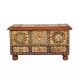Wooden Jewellery Box Brass Art with 3 Drawers