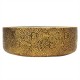 Wooden Bowl - Embossed Brass Art 