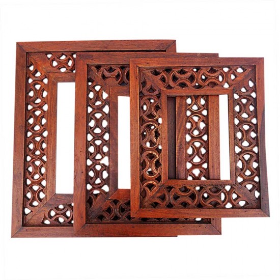 Wooden Jaisalmeri Jharokha Frame - Set of Three 