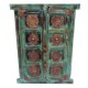 Wooden Decorative Window , Rustic Green