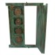 Wooden Decorative Window , Rustic Green
