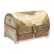 Rustic Wood Treasure Box with Embossed Brass Art Rustic Wood Treasure Box with Embossed Brass Art