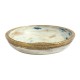 Wooden Rustic Bowl with Embossed Brass Art Wooden Rustic Bowl with Embossed Brass Art